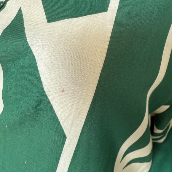 Zara Abstract Print Button Down Midi Dress Green Large NEW - Picture 8 of 8